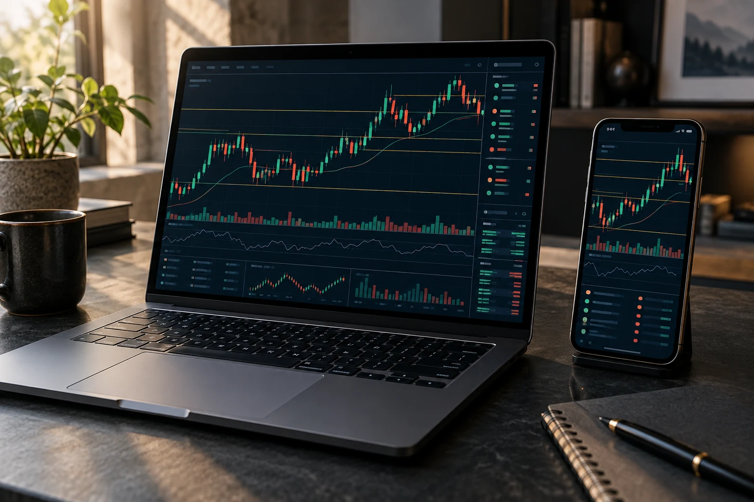 Trading-workspace illustration
